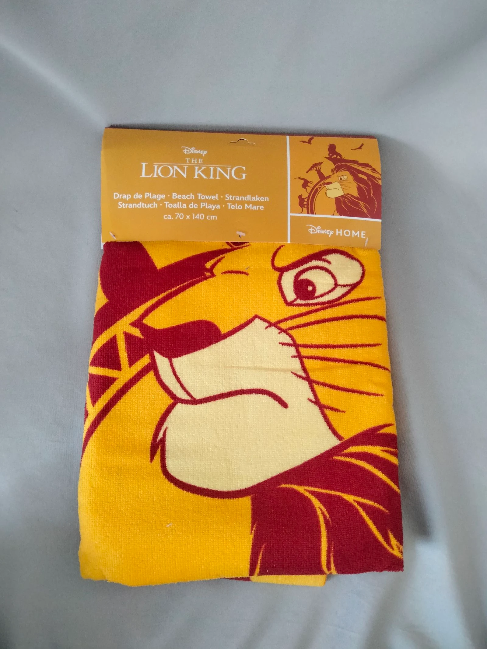 Serviette de plage Le Roi Lion | Disney | Neuve | Multicolore | 70 × 140 cm